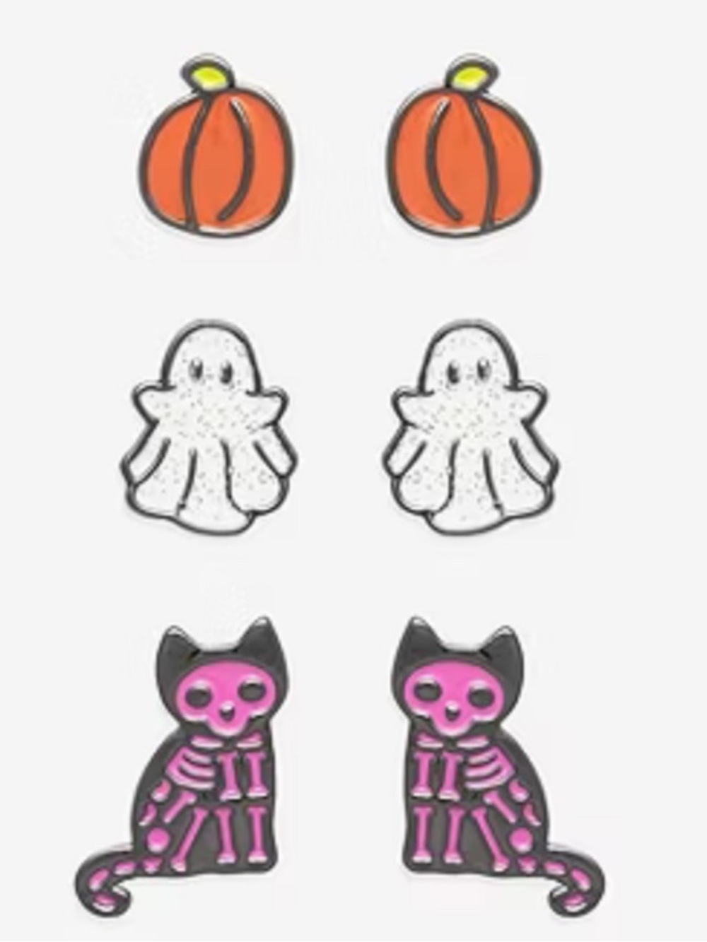 New Three Pair Mix It Hypoallergenic Halloween Stud Earrings